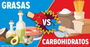 grasas vs carbs
